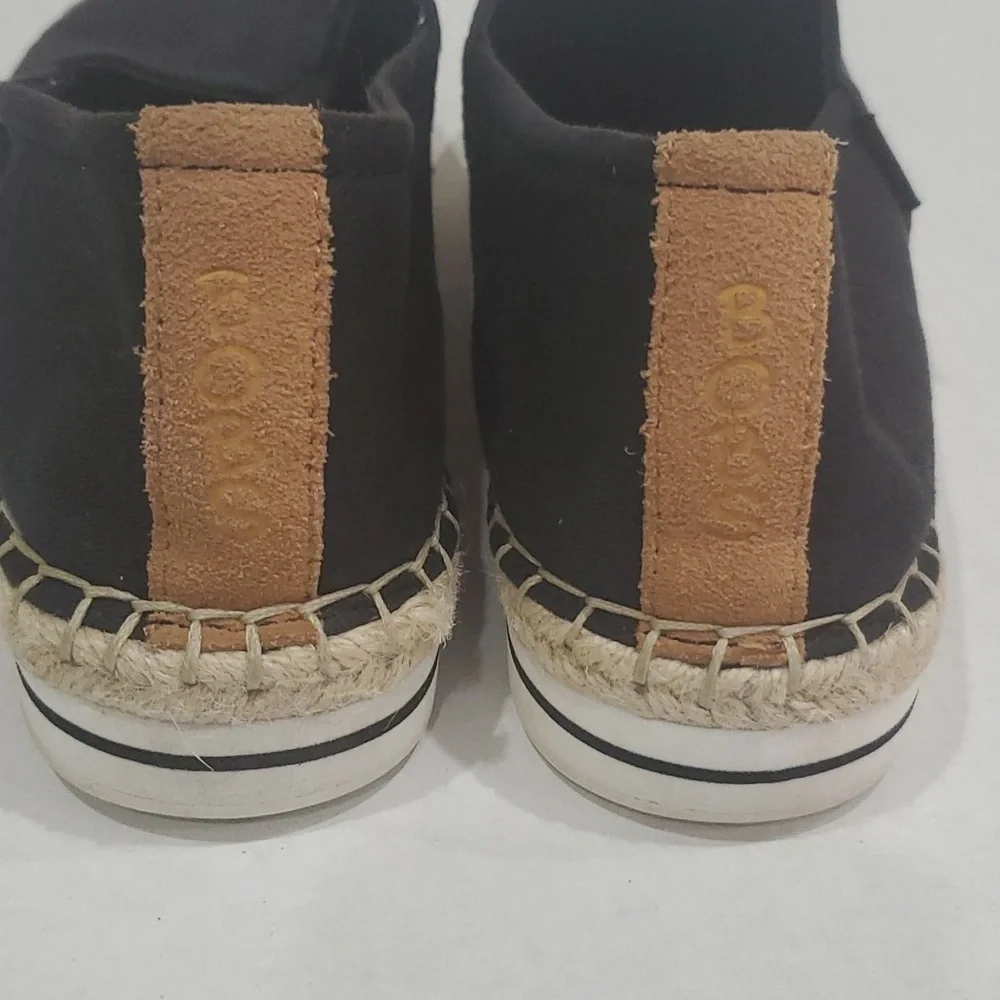 Skechers BOBS breeze memory foam platform espadrilles black size 8.5